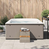 VidaXL HOTTUB-OPPLEMENT 50x50x50.5 cm Poly Rattan Solid Acaciahout