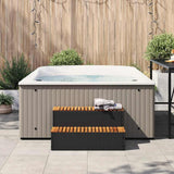 VidaXL HOTTUB-OPPLEMENT 100x50x50.5 cm Poly Rattan Solid Acaciahout