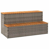 VidaXL HOTTUB-OPPLEMENT 100x50x50.5 cm Poly Rattan Solid Acaciahout