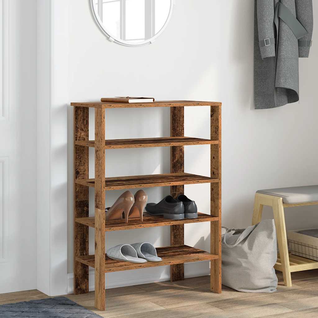 VidaXL shoe rack 61x32x87.5 cm processed wood old wood colored