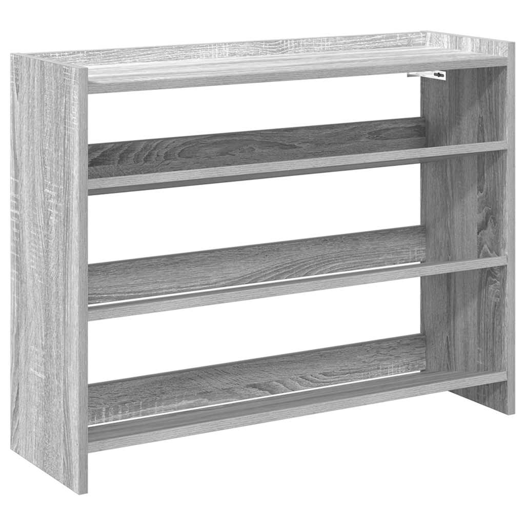 Stojan na boty Vidaxl 80x25x62 cm Zpracované dřevo šedá barva dubu Sonoma