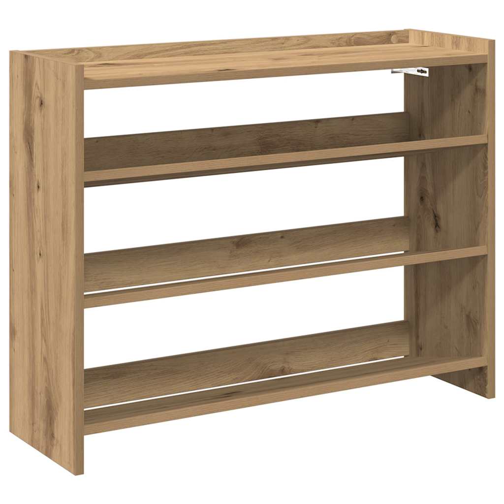 Stojan na boty Vidaxl 80x25x62 cm Zpracované dřevěné řemeslné dubové barvy