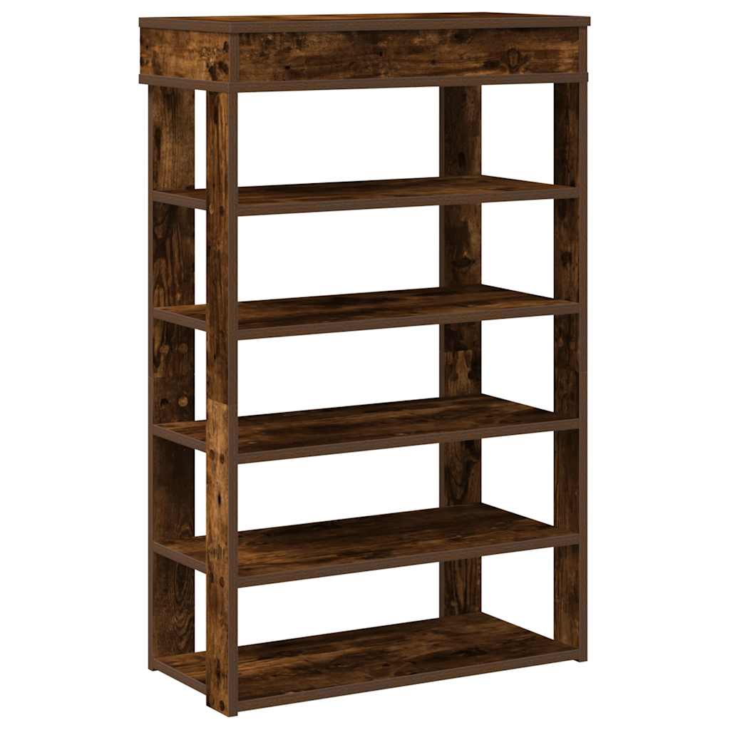 Stojan na boty Vidaxl 60x30x98 cm zpracované dřevo uzené dubové barvy