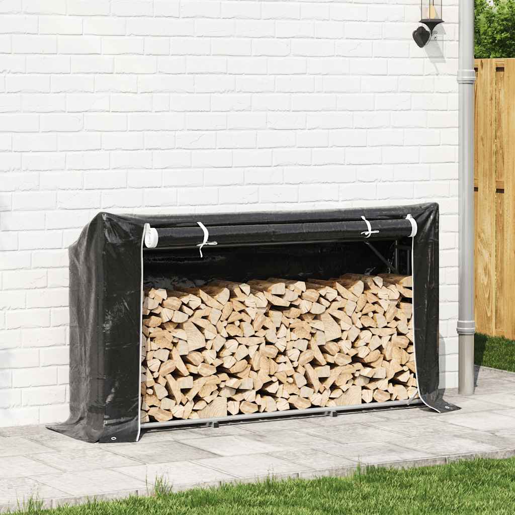 Krb Vidaxl s dešťovým pokrývcem 200,5x41x110,5 cm ocel