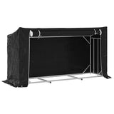 Camino Vidaxl con copertura della pioggia 200.5x60.5x110.5 cm in acciaio
