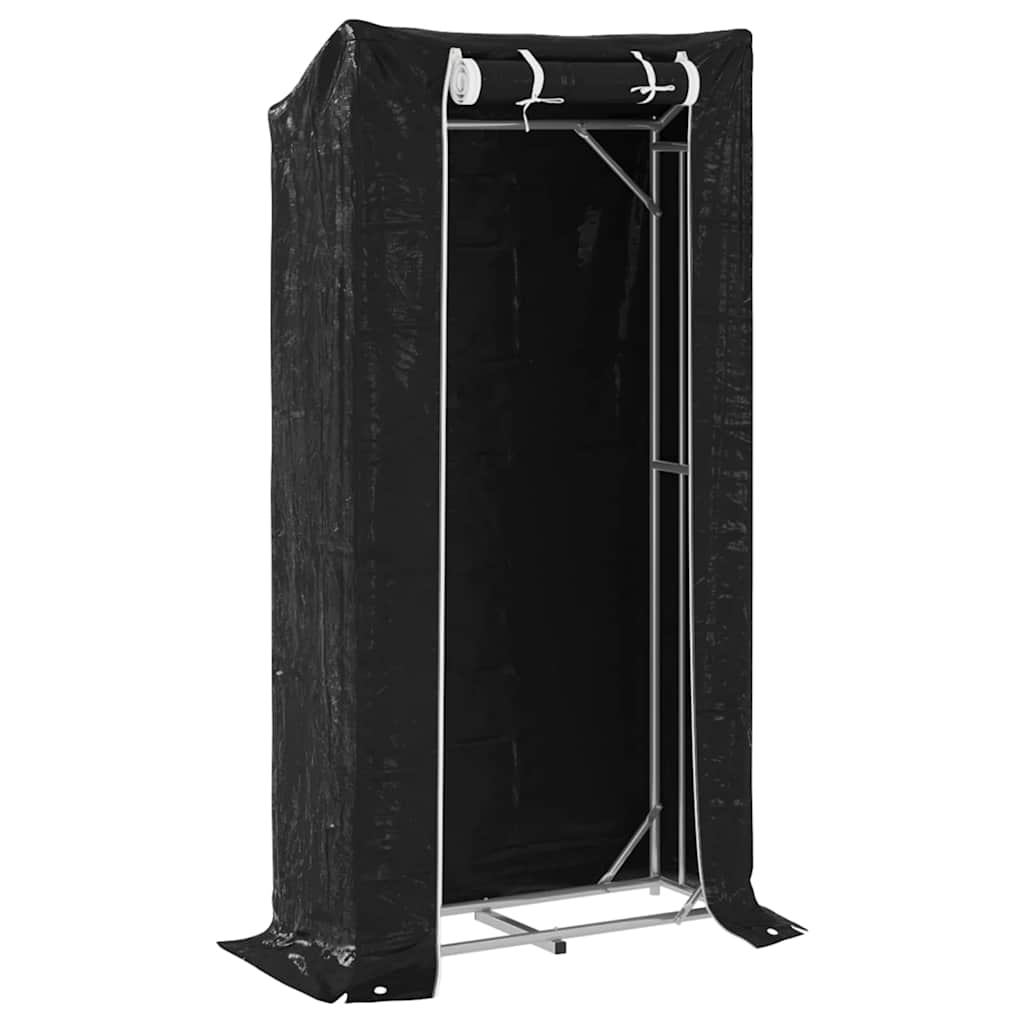 Kamin vidaxl z dežnim pokrovom 100x40x200 cm pocinkano jeklo