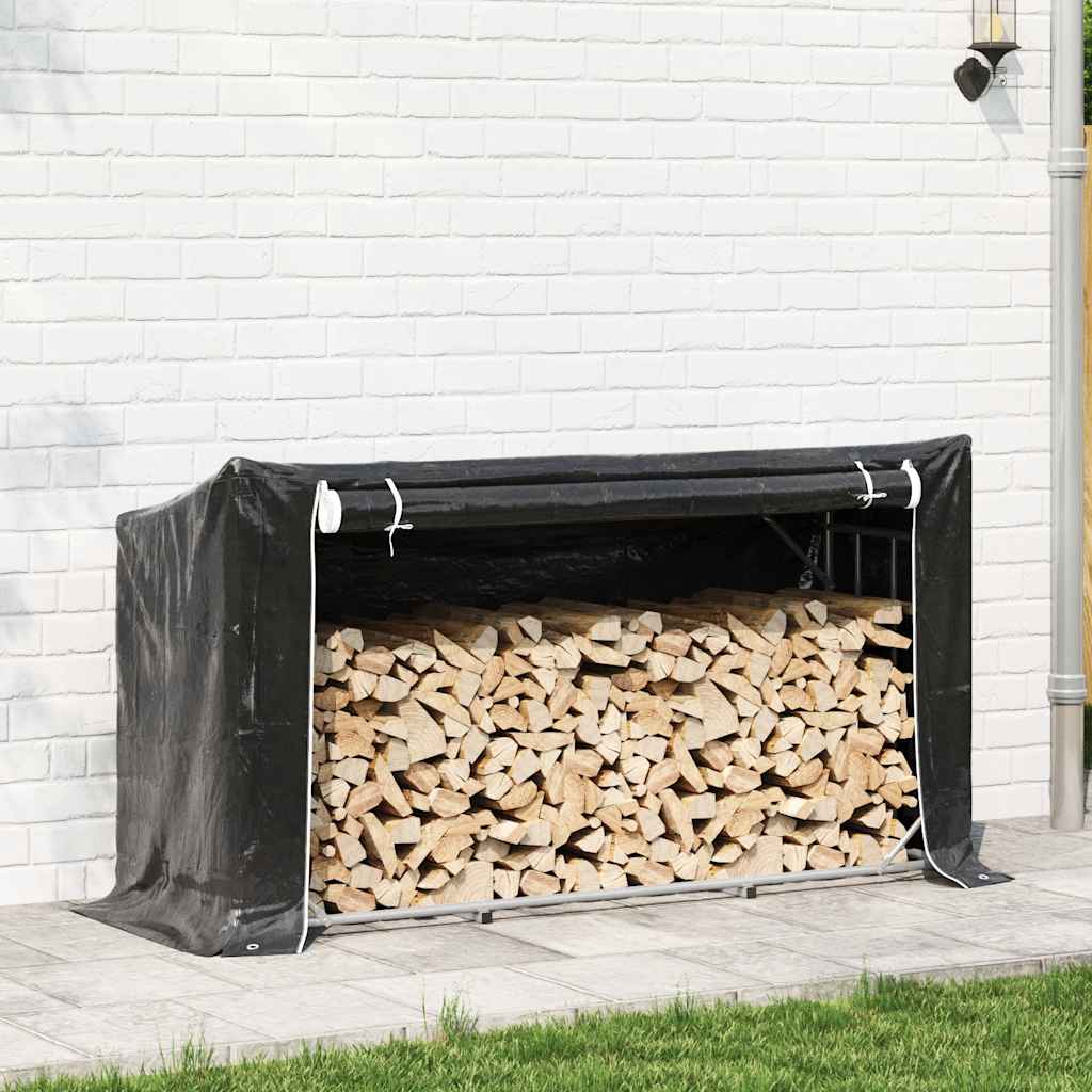 Kamin vidaxl z dežnim pokrovom 100x40x200 cm pocinkano jeklo