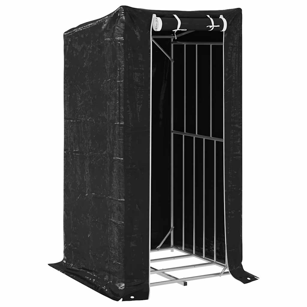 Krb vidaxl s dešťovým pokrývkem 100x100x200 cm Galvanizovaná ocel