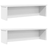 Racks de cocina Vidaxl apilables 2 pcs 60x15x16 cm blanco