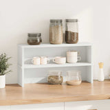 Racks de cocina Vidaxl apilables 2 pcs 60x15x16 cm blanco