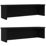 Racks de cocina Vidaxl apilables 2 pcs 60x15x16 cm negro