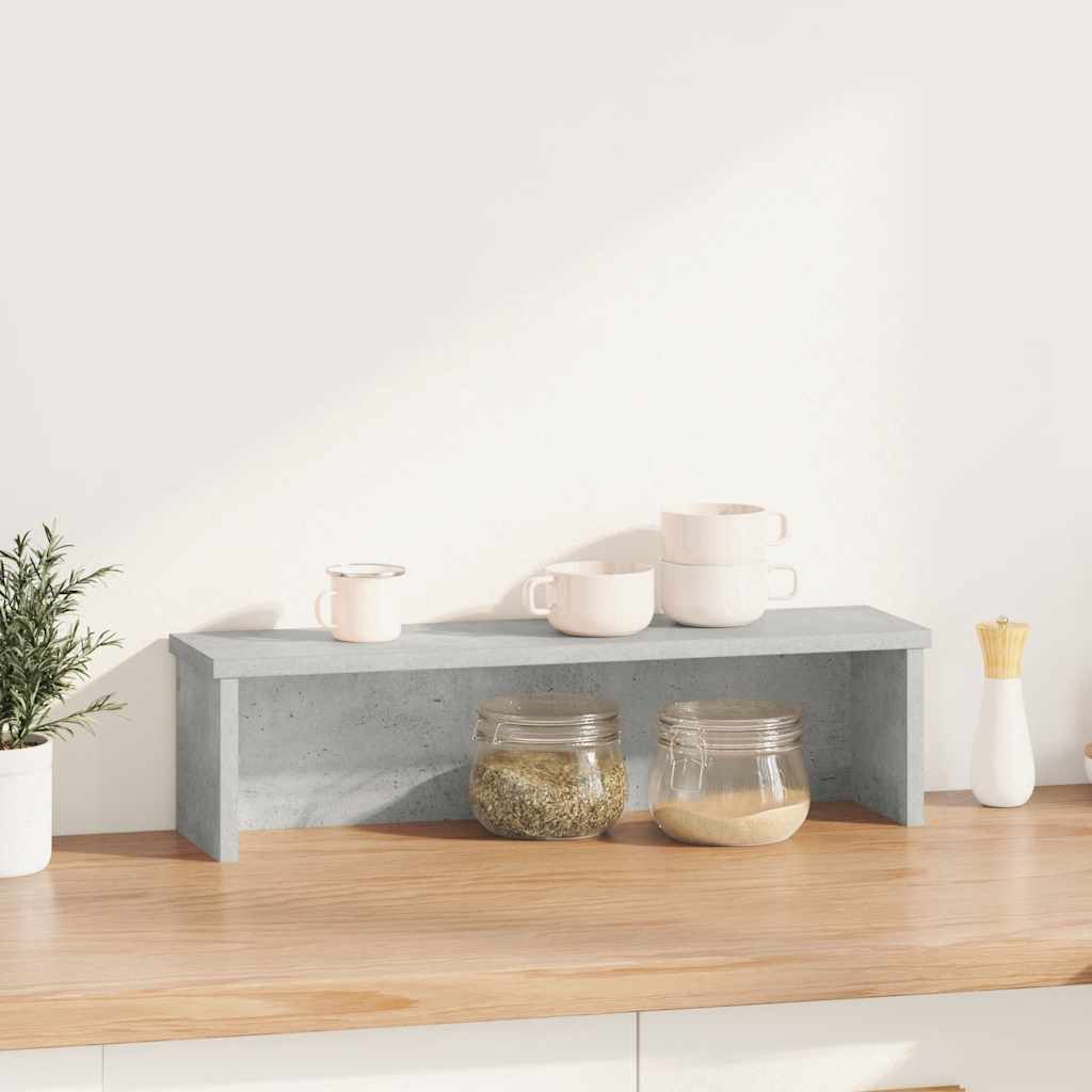 Vidaxl kitchen rack stackable 60x15x16 cm processed wood concrete price
