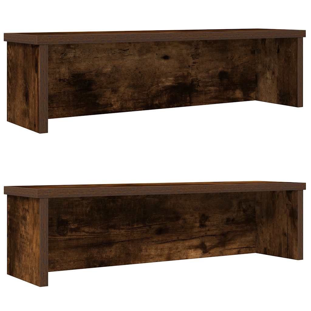 Vidaxl kitchen racks stackable 2 pcs 60x15x16 cm smoked oak colored