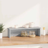 Vidaxl kitchen rack stackable 60x15x16cm processed wood gray sonoma oak
