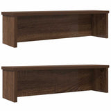Vidaxl kitchen racks stackable 2 pcs 60x15x16 cm brown oak color