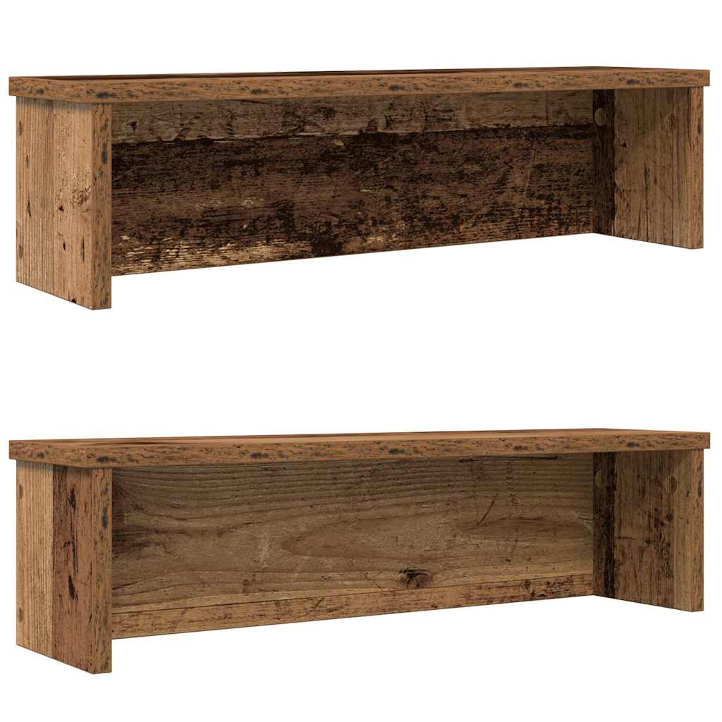 Vidaxl kitchen racks stackable 2 pcs 60x15x16 cm old wood colored