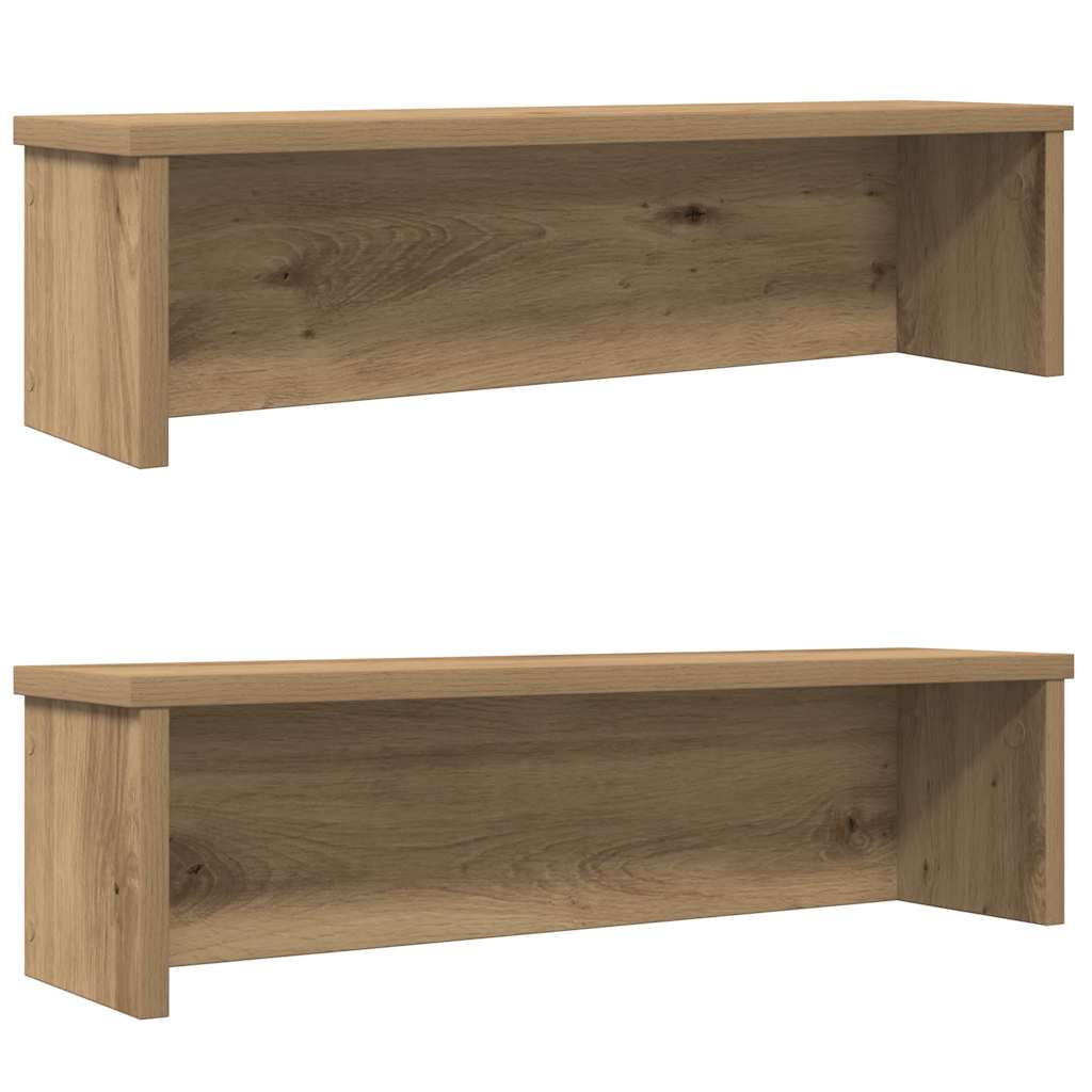 Vidaxl kitchen racks stackable 2 pcs 60x15x16 cm artisanal oak color