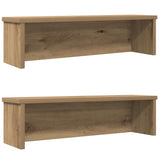 Vidaxl kitchen racks stackable 2 pcs 60x15x16 cm artisanal oak color
