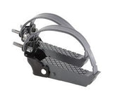 folding footrests with straps black gray