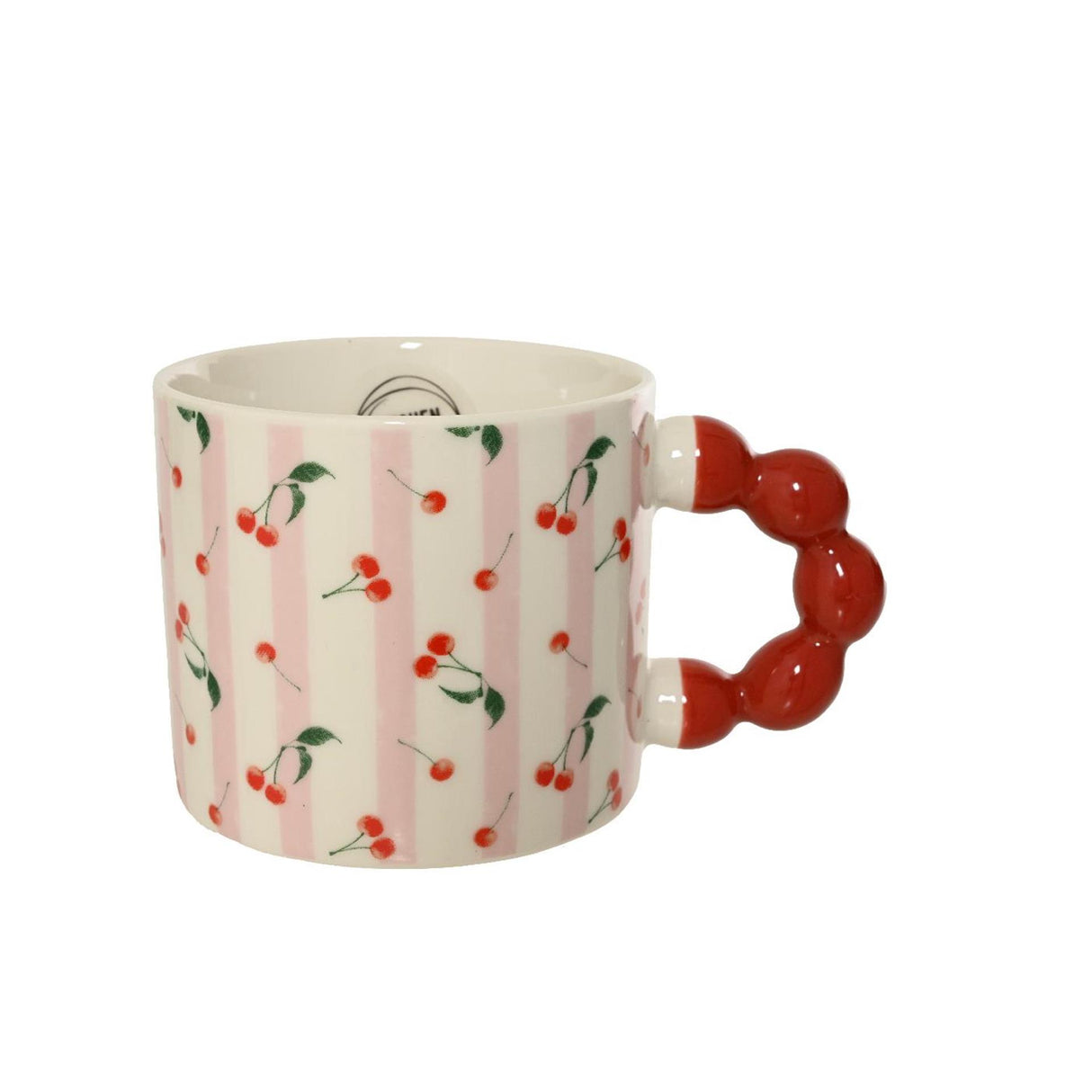 Decoris mug cherry porcelain 13.8x9.1x8cm
