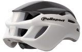 Polisport-Helm Aero Road Matt White Shine Schwarz gelb M 55-58 cm