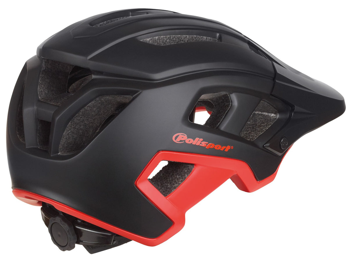 PoliSport Mountain Pro kolesarska čelada M 55-58cm črno rdeča