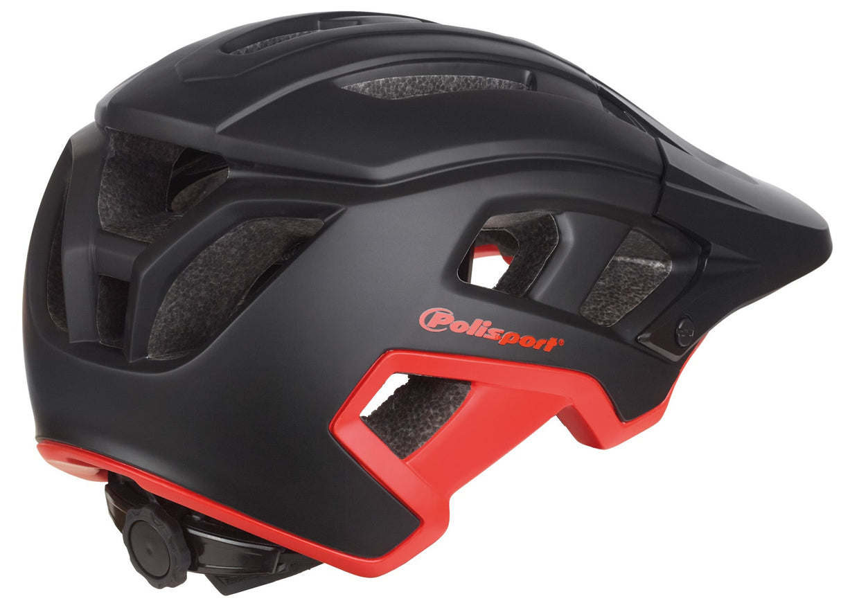 PoliSport Mountain Pro kolesarska čelada L 58-61cm črno rdeča