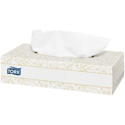 Tork extra soft facial premium tissues 21x21 white 2-ply