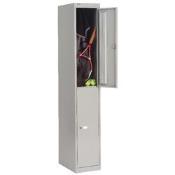 Locker 2 compartments clk182 30.5x45.7x180.2cm light gray