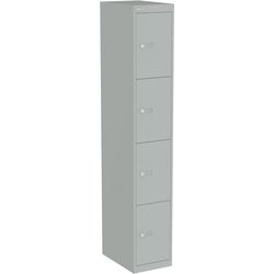 Locker 4 compartments clk184 30.5x45.7x180.2cm silver-grey