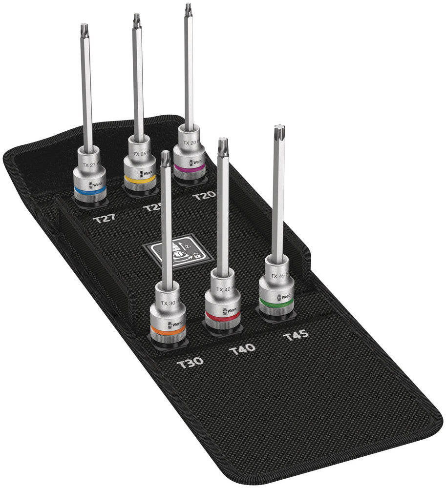 Wera 8767 HMC HF 2 Zyklop Bit Socket Set Torx®, with holding function, 6 pieces - 1 piece(s) - 05004211001