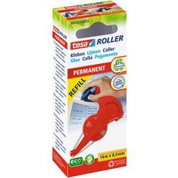 Refillable glue roller permanent tesa 14,000 mm red