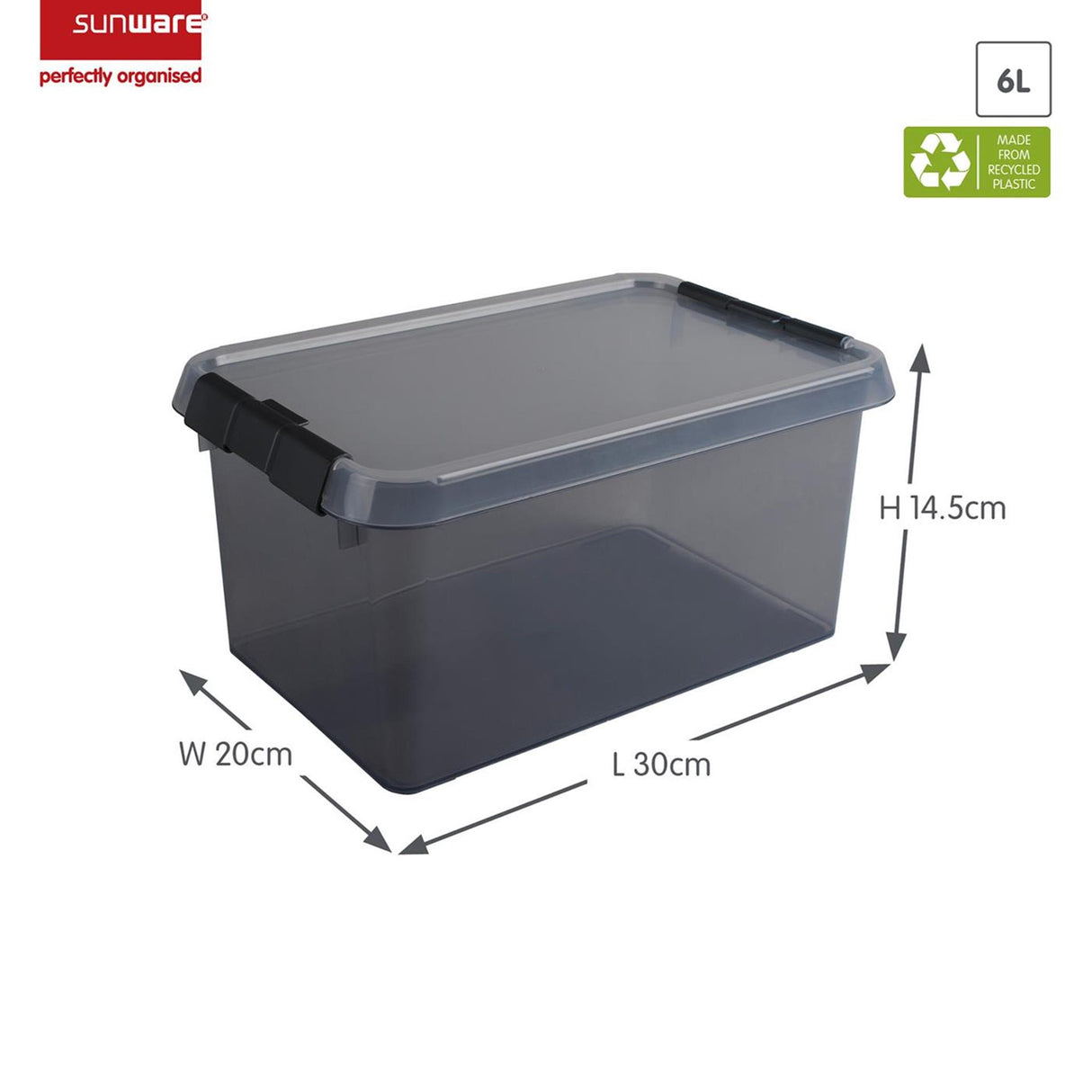 Sunware comfort line storage box 6l gray