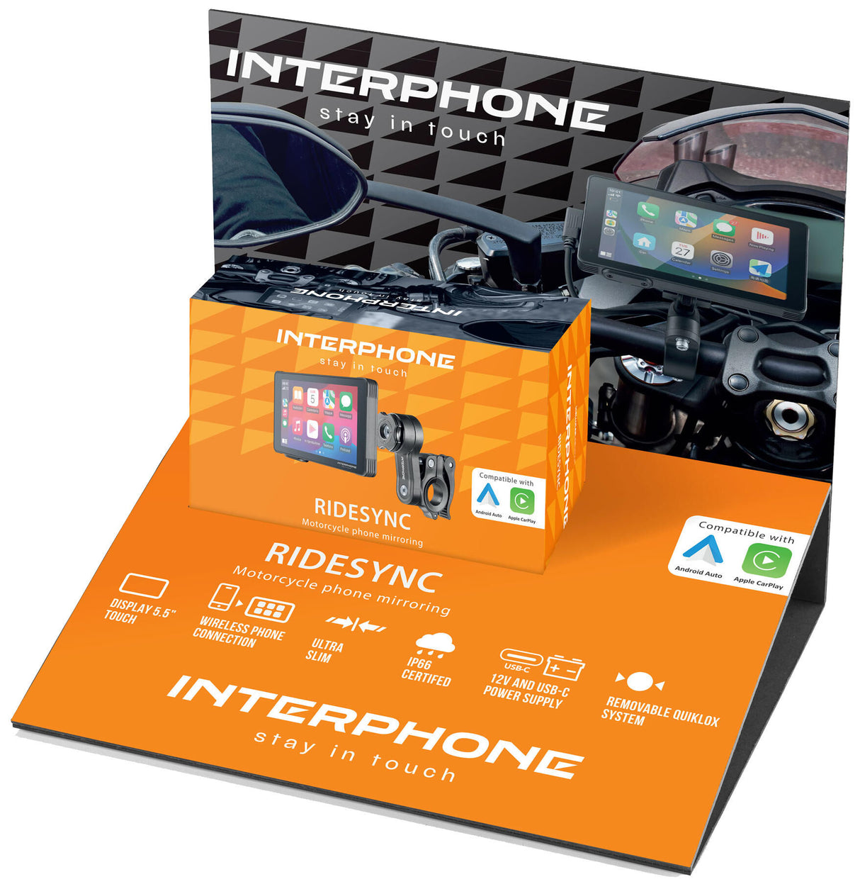 Interphone sales display display counter display ridesync