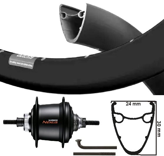 KGS zadnje kolo 28 palcev (622) nizozemsko 19 platišča črna Nexus 7 Centerlock Black
