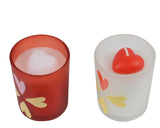 Decoris kaars in glas h6.8cm hart