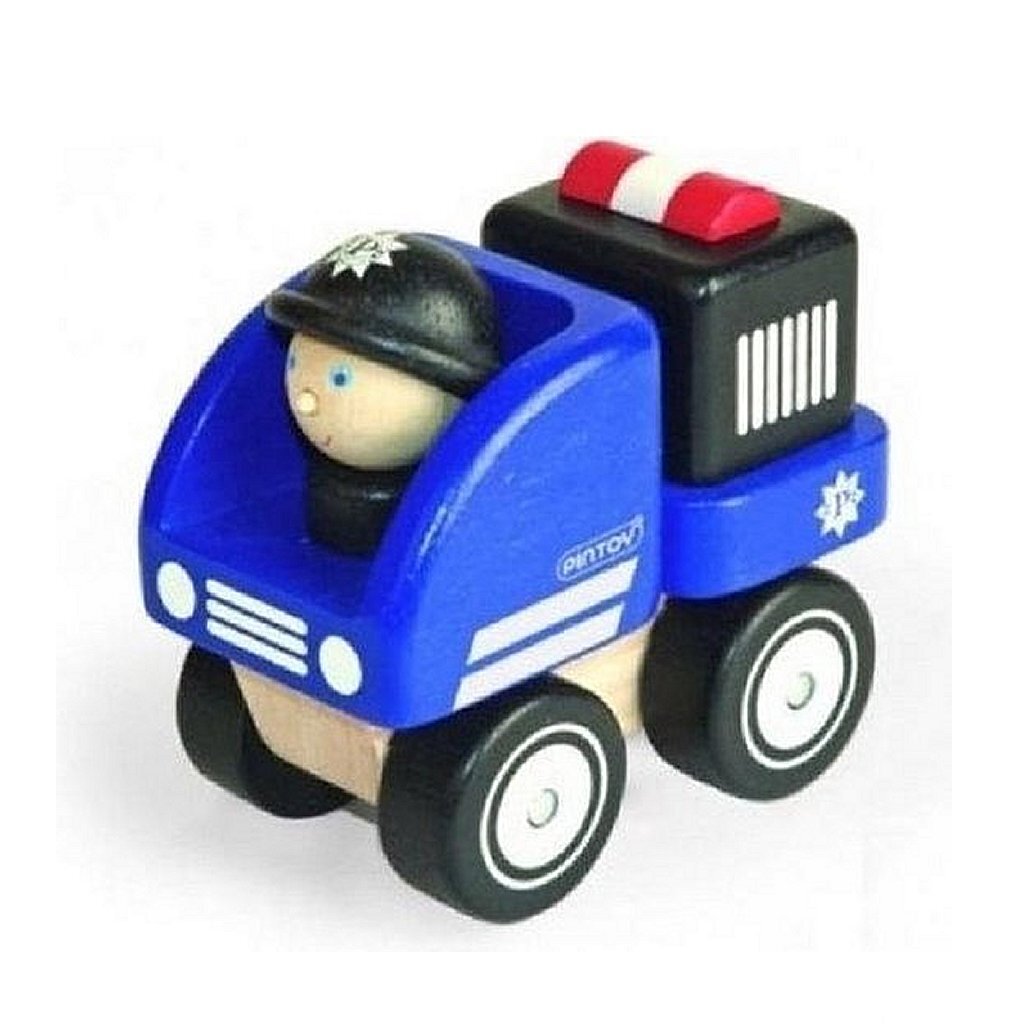 Pintoy P10507 Dřevěné mini policejní auto