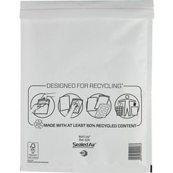 Padded envelope sealed air white