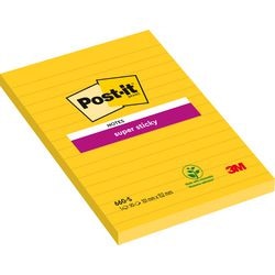 Super sticky notes 660-s post-it 102x152mm lined yellow