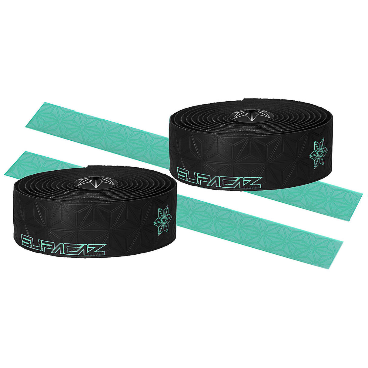 Supacaz Super sticky kush galaxy handlebar tape black celeste including aluminum handlebar plug