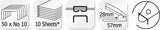Kangaro k-7305808 Nietmacherom Mini-10 rout, max, maximal 10 Stapel