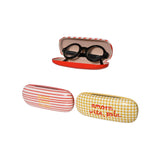 Decoris brillenkoker met tekst 6x4x16,5cm