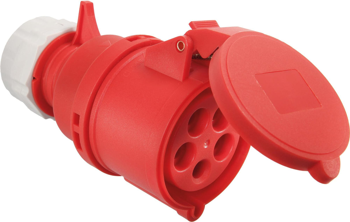 AS SCHWABE CouplingCEE, 400V, 16A, 5-pin, position of the earth contact 6hpolyamide housing, impact and splashproof, accommodating to IEC 60309