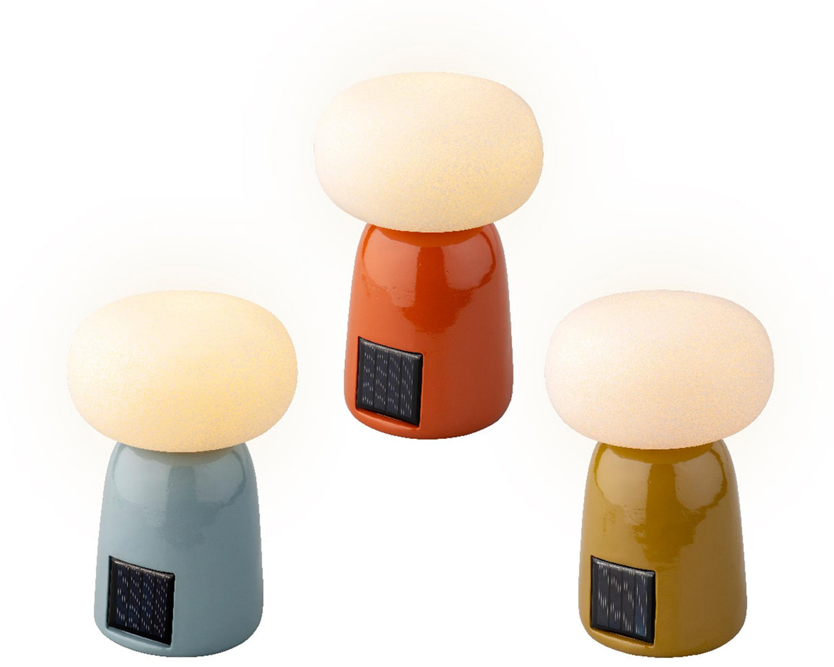 Lumineo solar table lamp polyresin 12.5x19cm