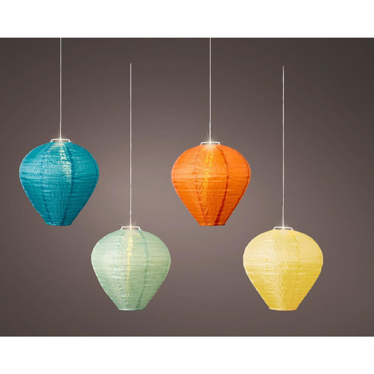 Lumineo solar lantaarn nylon ø30x28cm