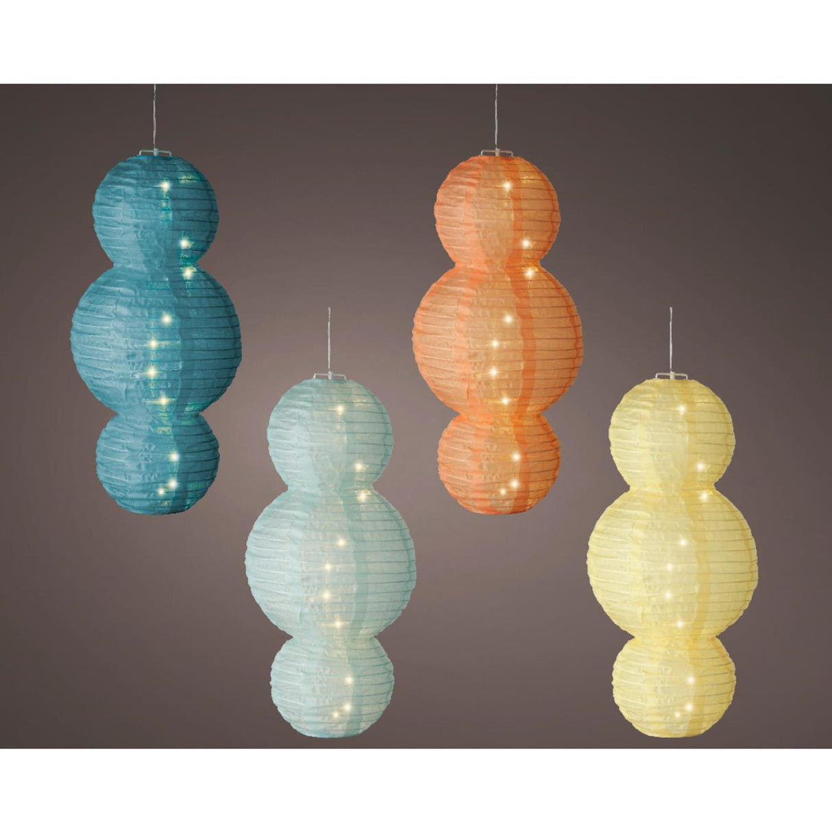 Lanterna solar Lumineo nylon ø28x58cm