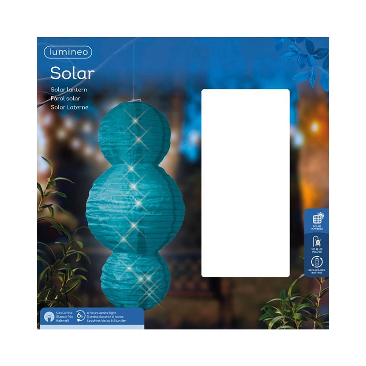 Lanterna solar Lumineo nylon ø28x58cm
