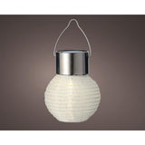 Lumineo solar lantaarn nylon ø7xh9.5cm wit