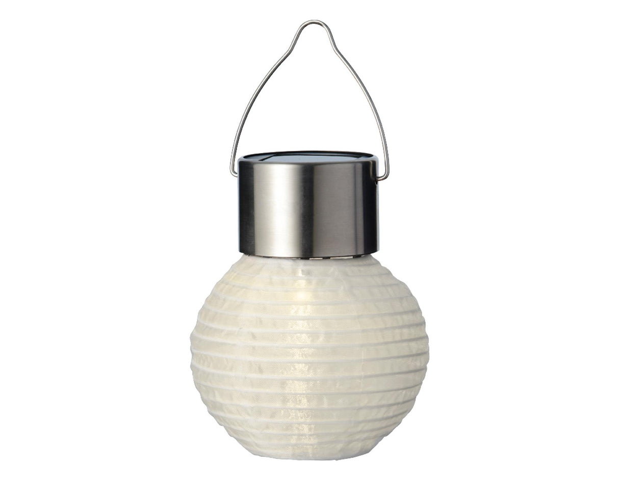 Lumineo solar lantaarn nylon ø7xh9.5cm wit