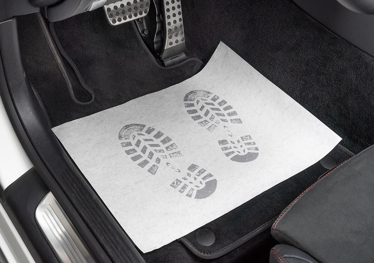 Serwo automotive wegwerpdeurmat crêpepapier . footwell protector 500 pc serwo